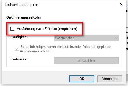 Windows 10 Tipps Defragmentierung
